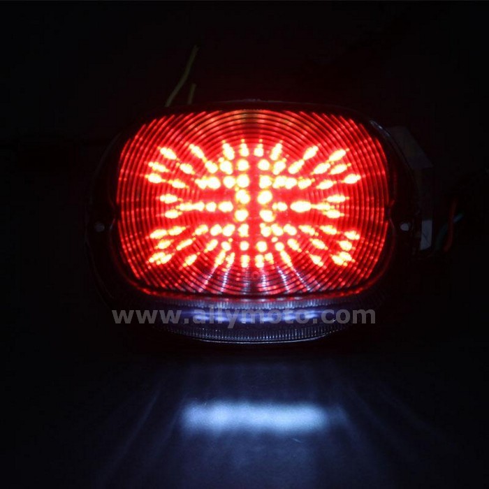 6 Led Tail Light Integrated Rear Brake License Plate Lamp Harley Softail Sportster Road King@5